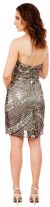 Strapless Short Sequined Homecoming Party Prom Dress back